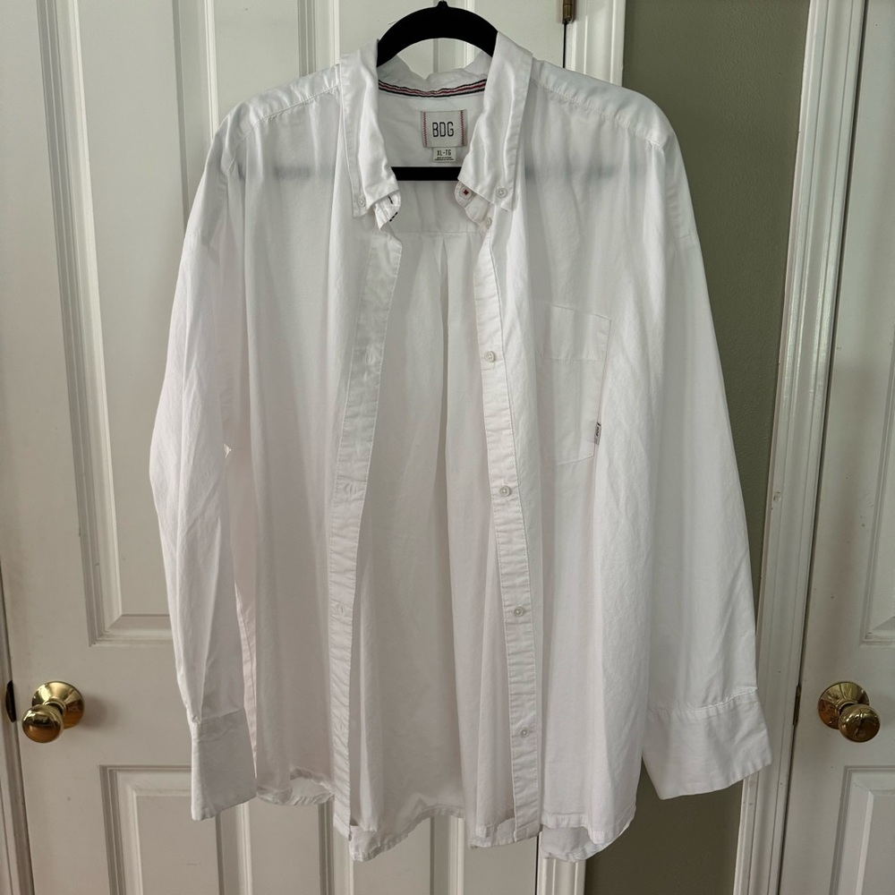BDG Dad Button-Down Shirt, White, Size XL, NWOT